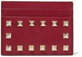 Valentino - Valentino Garavani The Rockstud Leather Cardholder - Red