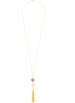 Thumbnail for your product : Grey Moonstone & Chalcedony Tassel Pendant Necklace