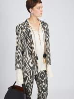 Thumbnail for your product : Oscar de la Renta Animal Ikat Silk and Cotton-Blend Jacket