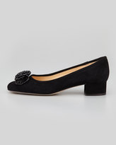 Thumbnail for your product : Sesto Meucci Flirt Beaded Suede Pump, Black