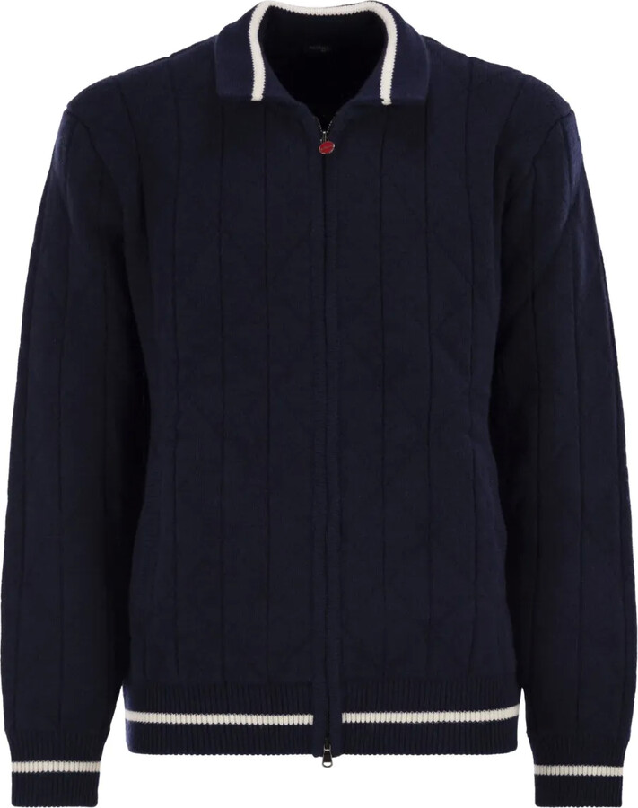 Kiton Zipped Ribbed Cashmere Cardigan