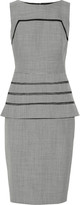 Thumbnail for your product : Lela Rose Gingham wool peplum dress