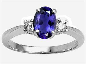 Design Studio Tommaso Tommaso Design Oval 9x7 mm Genuine Iolite Engagement Ring 14k Size 4