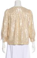 Thumbnail for your product : Elizabeth and James Brocade Hi/lo Blouse