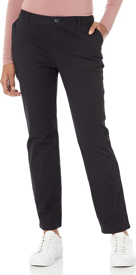 Amazon Essentials Women's Straight-Fit Stretch Twill Chino Pant - ShopStyle