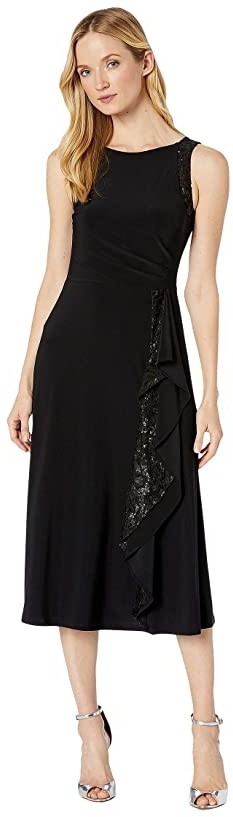 ralph lauren tulle panel jersey gown