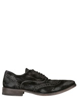 Thumbnail for your product : John Varvatos Fleetwood Brogue Velvet Oxford Shoes