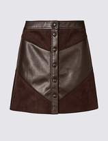 Thumbnail for your product : Marks and Spencer Faux Leather A-Line Mini Skirt