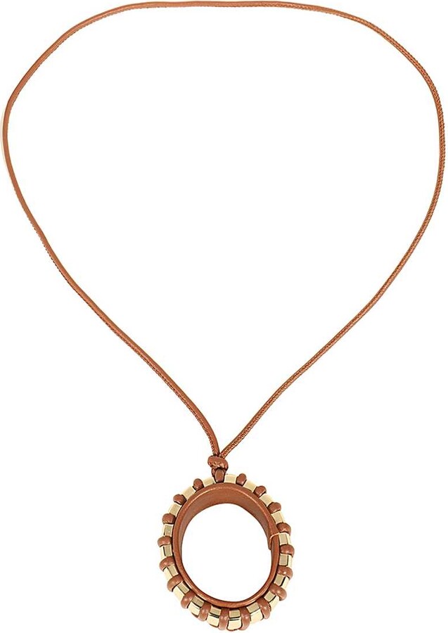 Max Mara Leather Necklace