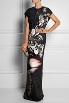 Thumbnail for your product : Fendi Printed silk-blend cady gown