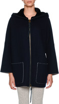Thumbnail for your product : Agnona Platino Jersey Mink Hoodie Cape