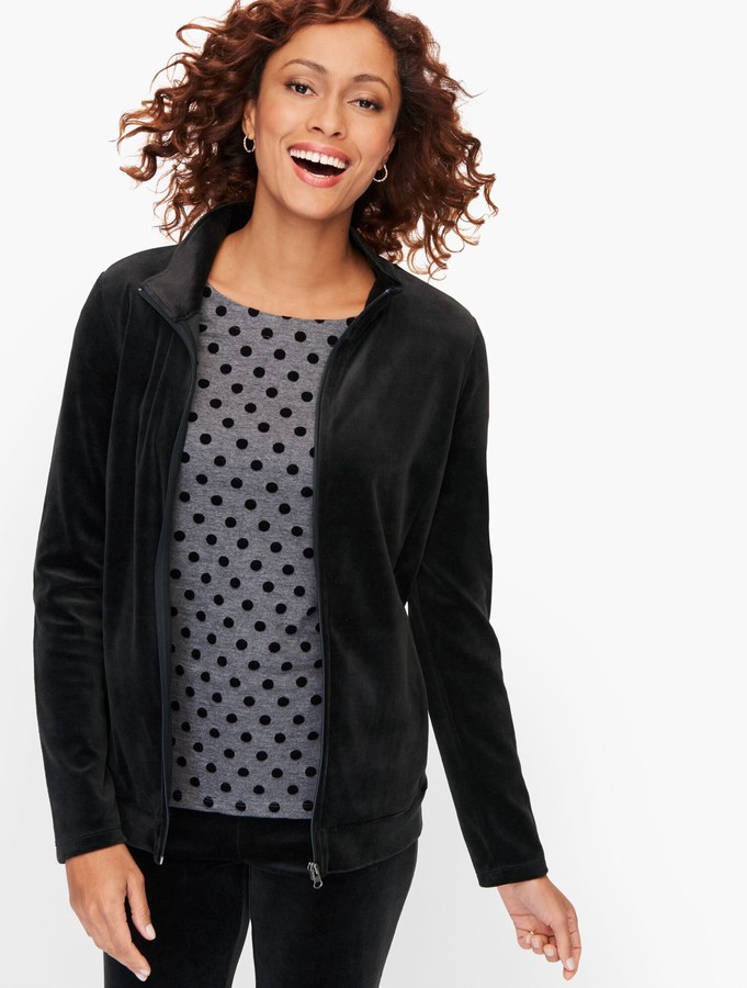 plus size velour jacket