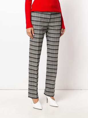 Victoria Beckham plaid tailored trousers