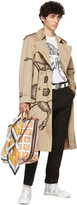 Thumbnail for your product : Burberry SSENSE Exclusive Beige Mythical Alphabet Embroidered Exploded Motif Trench Coat