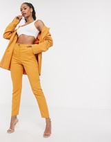 Thumbnail for your product : ASOS DESIGN slim suit pants in textured mustard