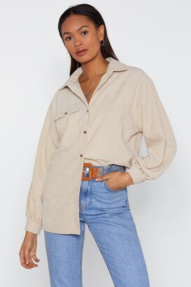 Oversized Corduroy Shirt - Cream 