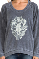 Thumbnail for your product : Chaser Hibiscus Skull Long Sleeve Raglan