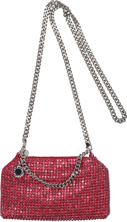 Stella McCartney Clutch Soft All Over Crystal Mesh