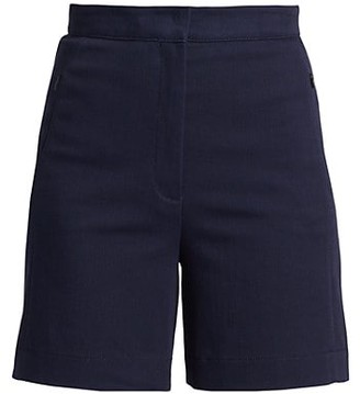 tailored denim shorts