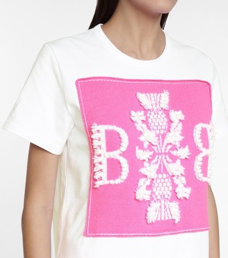 Barrie Embroidered cotton T-shirt