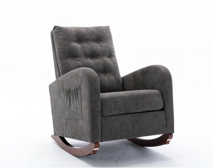 Baby Room High Back Rocking Chair Nursery Chair Rocker