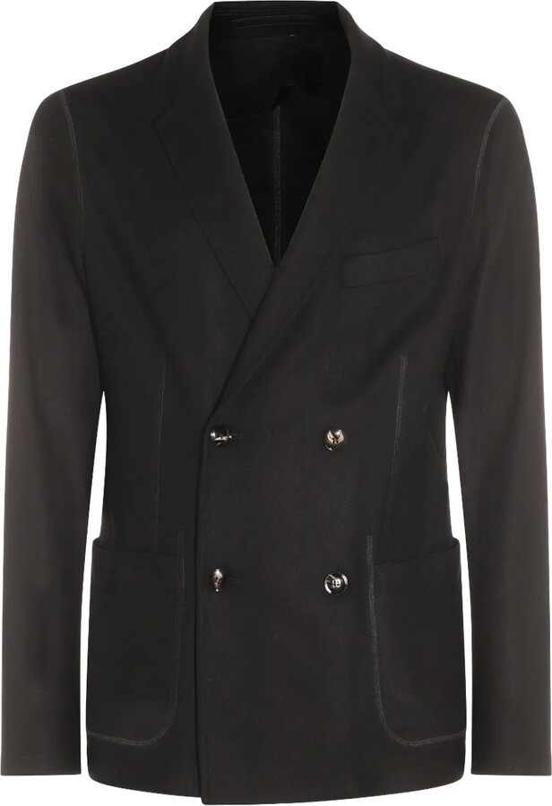 Giorgio Armani Double-Breasted Patch-Pocket Jacket