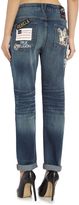 Thumbnail for your product : True Religion Audrey Patch Boyfriend Jeans in Cobalt Rush Slits