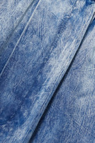 Thumbnail for your product : Balenciaga Printed Satin Wide-leg Pants - Blue