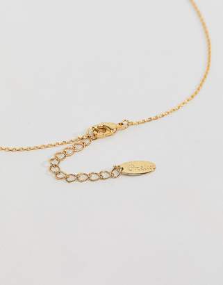 Orelia gold plated mini dagger charm necklace