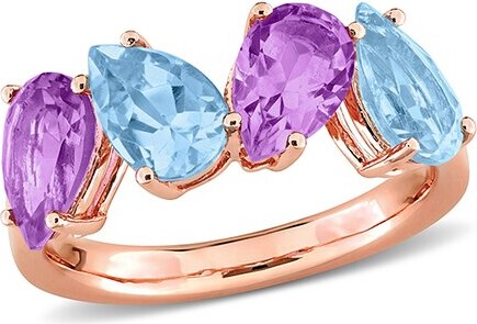 Rina Limor Fine Jewelry Silver 3.90 ct. tw. Topaz & Amethyst Ring