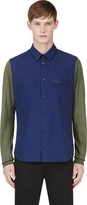 Thumbnail for your product : Carven Navy Colorblocked Jersey Sleeve Shirt