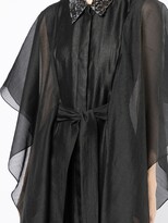 Thumbnail for your product : Baruni Sheer Draped Belted Dress