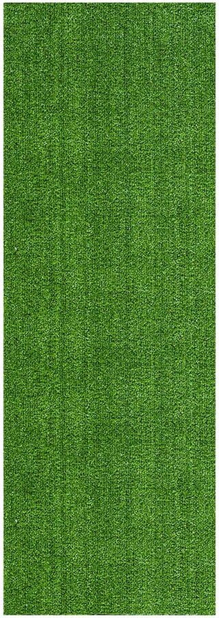 Evergreen Collection 3 ft. x 22 ft. Indoor/Outdoor Green Low Pile Artificial Grass Runner Rug, 2 ft. 7 in. x 22 ft.