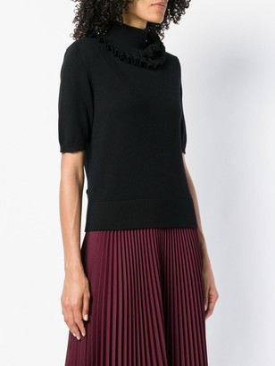 Barrie Flying Lace cashmere turtleneck top