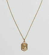 Thumbnail for your product : ASOS DESIGN Gold Plated Sterling Silver Vintage Style Icon Pendant Necklace