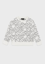 Thumbnail for your product : Emporio Armani Crew-Neck Sweatshirt With All-Over Stencilled Logo