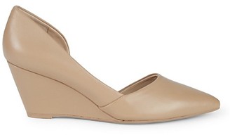 beige wedge pumps