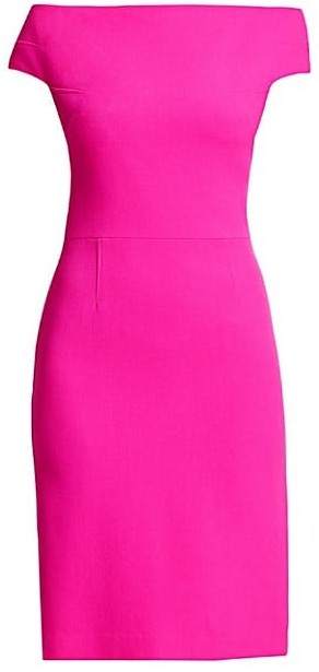 red and pink cocktail dress