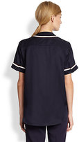 Thumbnail for your product : Rochas Silk Contrast Piping Blouse