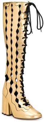 Marni Lace-Up Knee-Length Boots