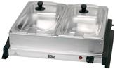 Thumbnail for your product : Elite Gourmet Dual Tray Buffet Server in Stainless Steel