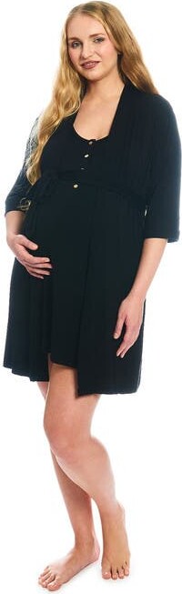 Everly Grey Elia During & After 2-Piece Maternity/Nursing Sleep Set