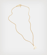 Thumbnail for your product : AllSaints Split Heart Gold Vermeil Necklace