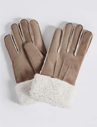 Marks and Spencer Faux Fur Shearling Gloves