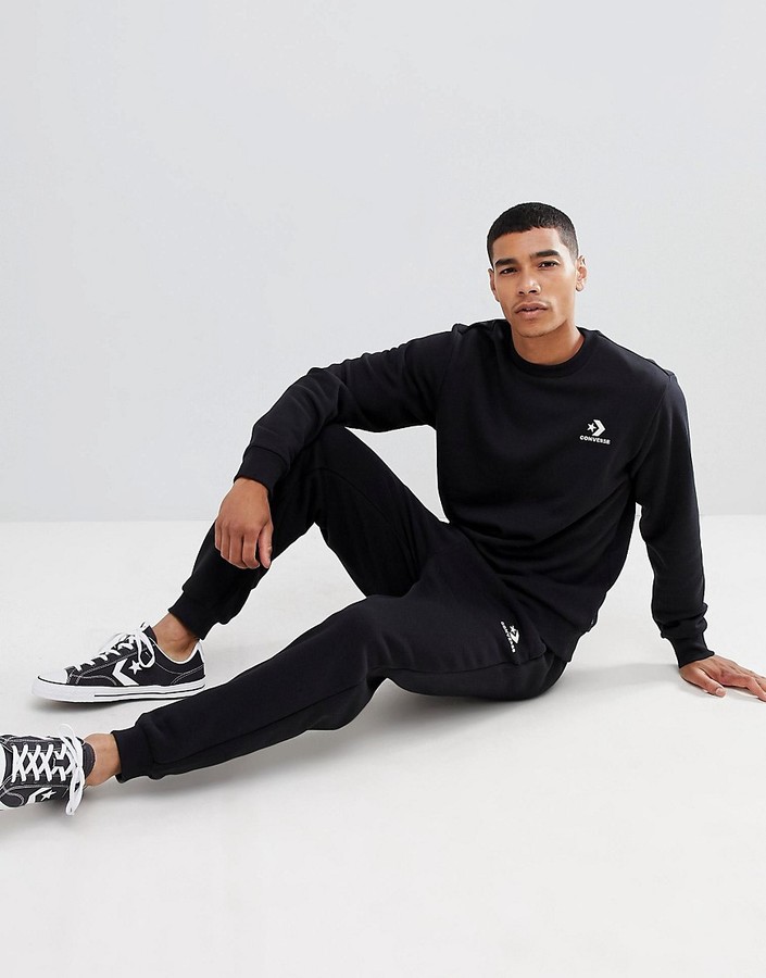 Converse Small Logo Sweatpants In Black - ShopStyle Activewear Pants