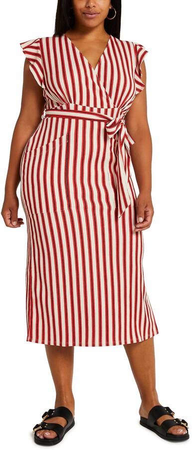 plus striped dress