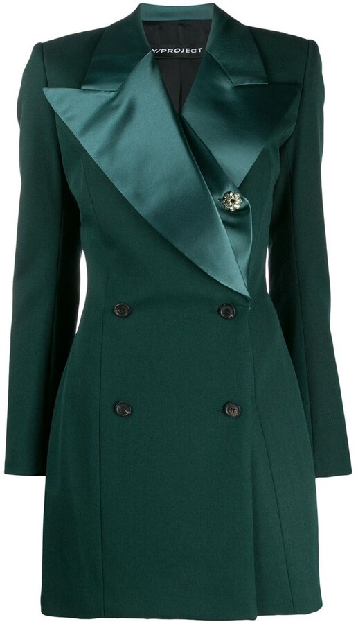 Y/Project Longline double breasted blazer ShopStyle