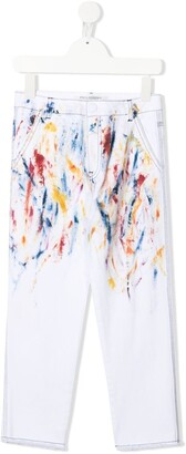 Philosophy di Lorenzo Serafini Kids Paint Splatter Print Jeans