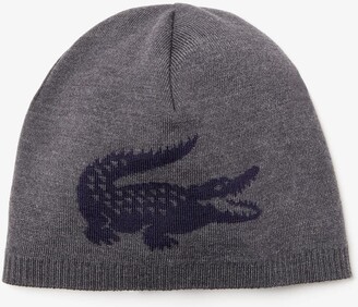 Lacoste Men's Jacquard Crocodile Wool Beanie - ShopStyle Hats