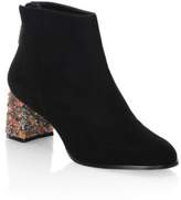 Thumbnail for your product : Sophia Webster Stella Crystal Heel Suede Booties